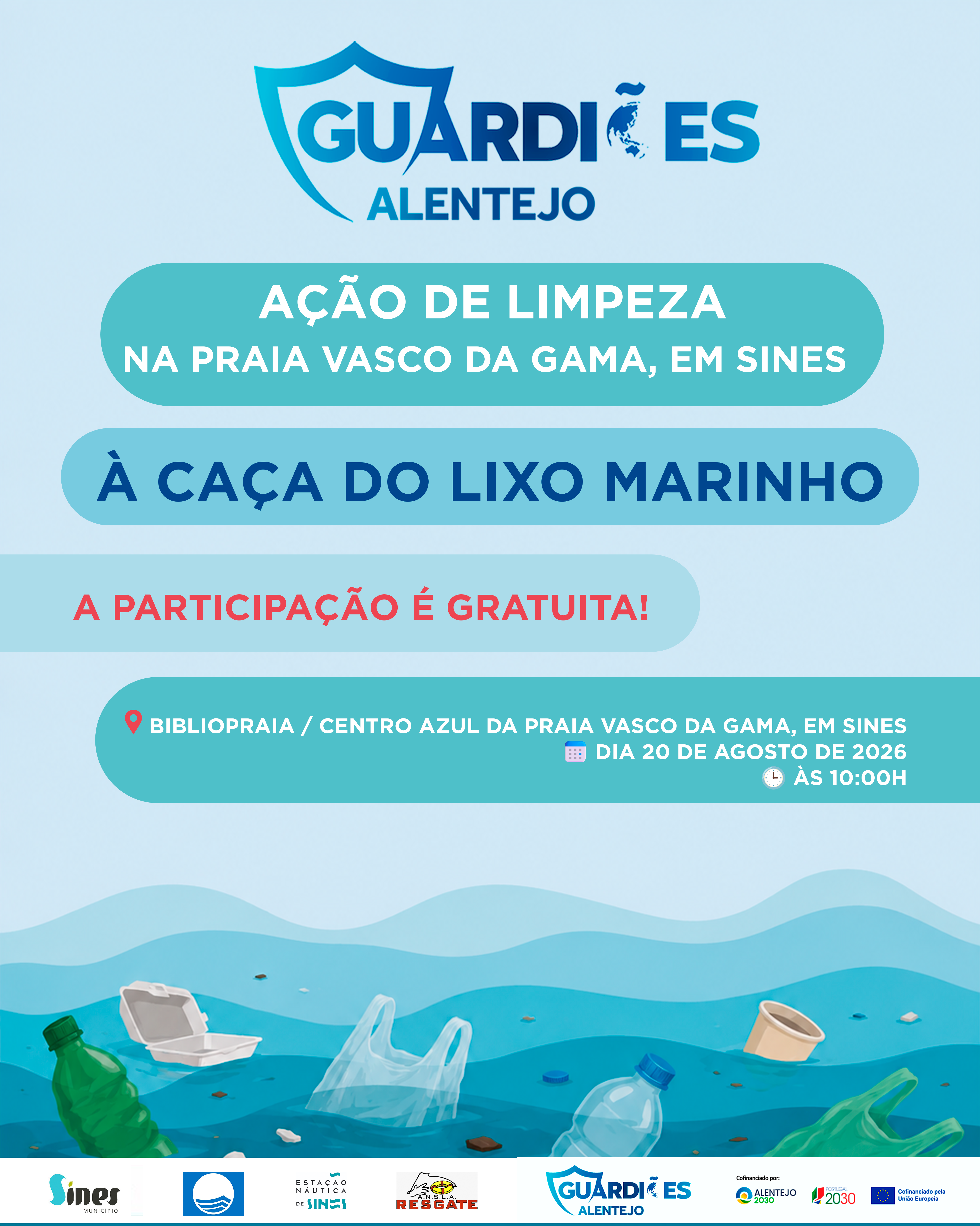 LIMPEZA PRAIA VASCO DA GAMA - À CAÇA DO LIXO MARINHO